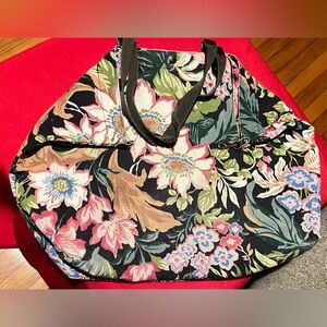 Floral Canvas Tote Bag
